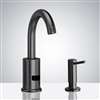 Fontana Commercial Matte Black Touchless Automatic Sensor Faucet & Manual Soap Dispenser